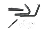 Bassani Road Rage Short 21" Megaphone Black 2-into-1 Exhaust System (1FXR2B)