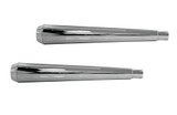 Bassani 4" Megaphone Chrome Slip-On Mufflers w/Chrome End Caps (FLH-517)