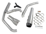 Bassani Road Rage Short 15.5" Megaphone Chrome 2-into-1 Exhaust System (1S94R)