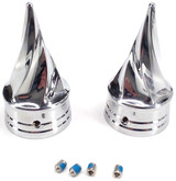 Kuryakyn Front Axle Nut Caps Twisted Point/Chrome (1219)