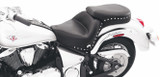 Mustang Standard Touring 1-Piece Black Seat - Chrome Studded & Conchos (76126)