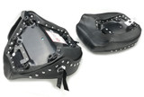 Mustang 2-Piece Wide Studded Black Touring Seat (75910)