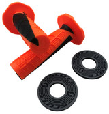 Scott Deuce Half Waffle MX Neon Orange/Black Grips w/Donuts (219627-5857)
