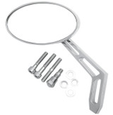 Pro-One Oval Chrome Billet Left Mirror w/Weekend Warrior Cutout Stem (102310)