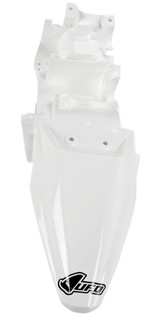 UFO Rear Fender | White Plastic | '10-26 Kawasaki KLX110 L/R (KA04715#047)