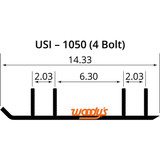 Woodys Extender Trail III 4" Carbide Runners for USI 4-Bolt Skis (ESI3-1050-4B)
