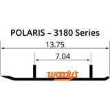 Woodys Extender Trail III Flat-Top 4" Carbide Wear Bar Runners (EPI3-3180)