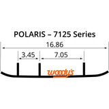 Woodys Extender Trail III Flat-Top 4" Carbide Wear Bar Runners (EPI3-7125)