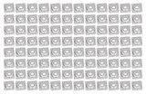 Stud Boy 7mm Aluminum Square Backer Plates Silver - 96 Pack (2060-P3)