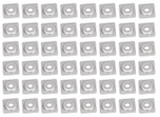 Stud Boy 7mm Aluminum Square Backer Plates Silver | 48 Pack (2060-P2)