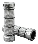 Pro Grip Model 866 Custom Chrome/O-Ring Grips for 1" Handlebars (866CR-1)