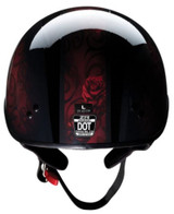 Z1R Vagrant Red Catrina Motorcycle Half Helmet