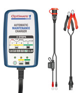 Tecmate OptiMate 1 DUO 12V/12.8V 0.6A Battery Charger/Maintainer (TM-409)