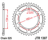 JT Steel Rear Sprocket 41 Tooth (JTR1307.41)