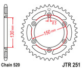 JT Steel Rear Sprocket 46 Tooth (JTR251.46)