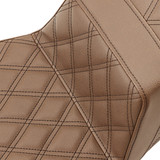 Saddlemen Brown Lattice Stitch Extended Reach Step-Up Seat (808-07B-175BREX)