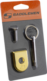 Saddlemen Gold Fender Tab Cover & ATAB 1/4"-20 Seat Security Screw (8910GO)