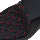 Saddlemen Step-Up Seat w/Red Lattice Stitch '02-22 XL Sportster (807-11-172RD)