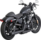 Vance & Hines Black Twin Slash 3" Slip-On Exhaust Mufflers (46361)