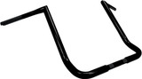LA Choppers 1.25" Twin Peak Gloss Black Handlebar w/16.5" End Rise (LA-7361-16B)