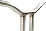 LA Choppers 1.25" 1pc Kage Fighter Stainless T-Bar w/10" End Rise (LA-7337-10SS)