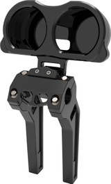 LA Choppers Black Dual Gauge Mount for Performance Risers (LA-7397-03B)