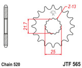 JT Front 520 Steel Countershaft Sprocket 14 Tooth (JTF565.14)