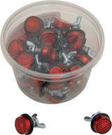 Chris Products Red License Plate Reflectors 40 Count (CH40R)