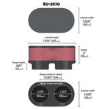 K&N Custom Oval Clamp-On Air Filter (RU-2970)