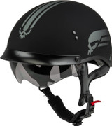 GMAX HH-65 Retribution Motorcycle Half Helmet w/Peak