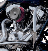 S&S Wrinkle Black Dished Bobber Stealth Air Cleaner Cover (170-0123)