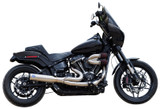 S&S Brushed Stainless Steel Qualifier 2-1 Race Exhaust System (550-1105)