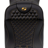 Saddlemen Extended Reach Roadsofa Black Seat - Gold Honeycomb (808-07B-19007)