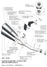 Leo Vince Dual GP Stainless Steel Slip-On Exhaust Muffler (15105U)