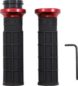 ODI Hart-Luck Lock-On Handlebar Grips | Full Waffle | Black/Red (V31HTW-BB-R)