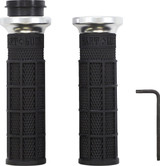 ODI Hart-Luck Lock-On Handlebar Grips | Full Waffle | Black/Silver (V31HTW-BB-S)