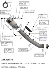 Leo Vince LV Corsa Titanium Slip-On Exhaust Muffler (15401TU)
