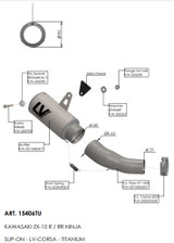 Leo Vince LV Corsa Titanium Slip-On Muffler (15406TU)