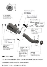 Leo Vince LV-10 Stainless Steel Slip-On Muffler (15250U)