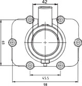 Kimpex Carburetor Adaptor Mounting Flange (301748)