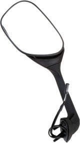 Emgo Left Side View Black Oval Mirror w/Turn Signal (20-55262)