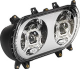 Custom Dynamics Chrome ProGlow Double-X LED Headlight (PG-RG-C)
