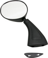 Emgo Left Side View Black Round Mirror (20-78272)