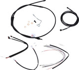 Burly Complete Black Vinyl Cables for 18" Ape Hanger Handlebars (B30-1175)
