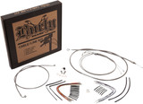 Burly Complete Stainless Cables for 15" Ape Hanger Handlebars (B30-1239)