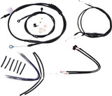 Burly Complete Black Vinyl Cables for 12" Ape Hanger Handlebars (B30-1106)