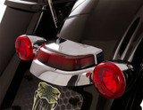 Ciro Chrome Crown Taillight w/ Red Lens Lightstrike Technology (40173)