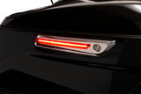 Ciro Red Lens Chrome LED Saddlebag Hinge Covers (40170)