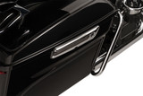 Ciro Smoke Lens Chrome LED Saddlebag Hinge Covers (40070)