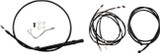 Burly Complete Black Cable & Line Kit for 15" Ape Hanger Handlebars (B30-1315)